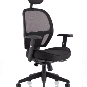 Boulder High Mesh Back Black Task Operator Office Chair with Arms