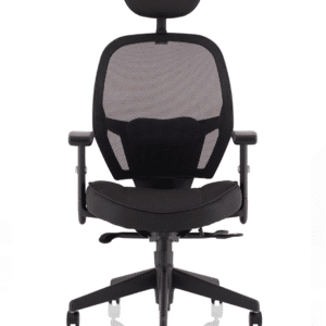Boulder High Mesh Back Black Task Operator Office Chair with Arms - Image 2