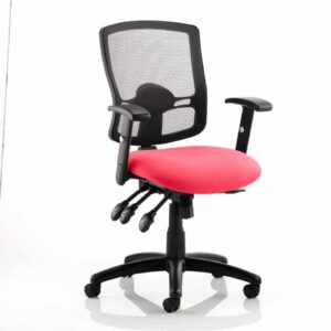 Salem III High Mesh Back Task Operator Office Chair with Arms - Image 4