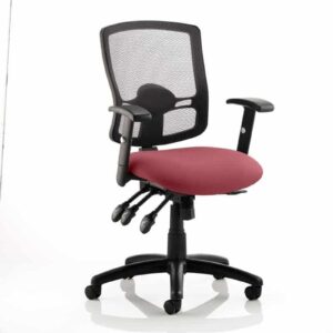 Salem III High Mesh Back Task Operator Office Chair with Arms - Image 5