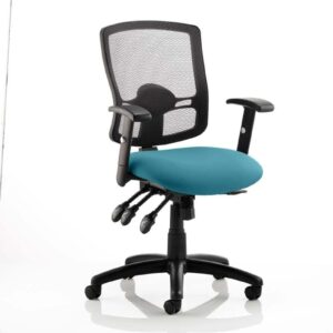 Salem III High Mesh Back Task Operator Office Chair with Arms - Image 6