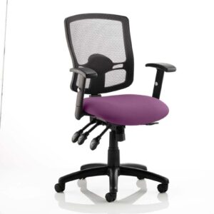 Salem III High Mesh Back Task Operator Office Chair with Arms - Image 11