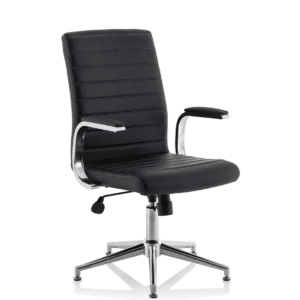 Cain Medium Back Leather Executive Office Chair with Arms - Image 32