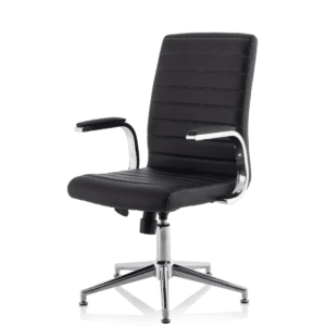 Cain Medium Back Leather Executive Office Chair with Arms - Image 34