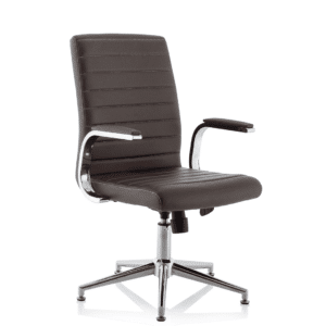 Cain Medium Back Leather Executive Office Chair with Arms - Image 38