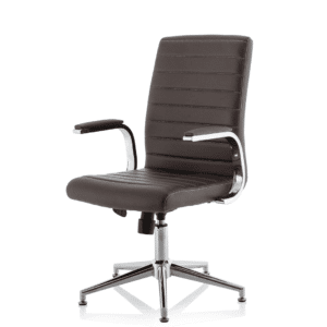 Cain Medium Back Leather Executive Office Chair with Arms - Image 39