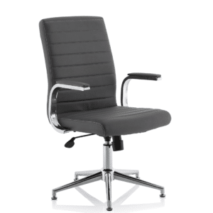 Cain Medium Back Leather Executive Office Chair with Arms - Image 40