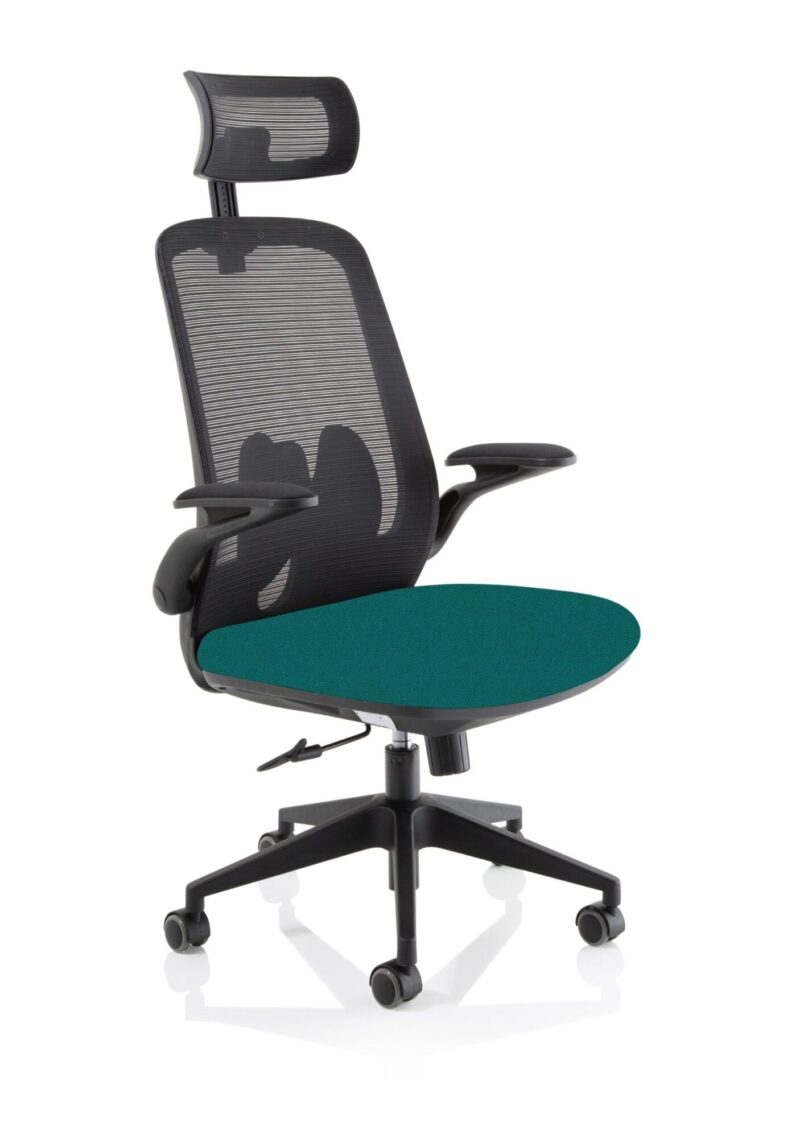 Alpha Executive Mesh Chair With Folding Arms - Image 12
