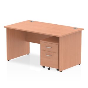 Surge Panel End Straight Desk With Mobile Pedestal - Image 13