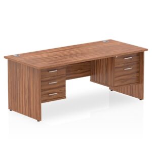 Surge 1600mm Panel End Straight Desk With Two Fixed Pedestal - Image 13