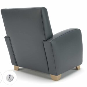 Ava 81cm Wide Armchair in Cristina Marrone Ultima Faux Leather - Image 6