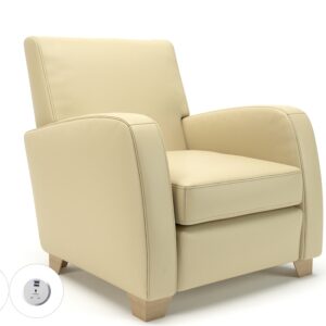 Ava 81cm Wide Armchair in Cristina Marrone Ultima Faux Leather - Image 110