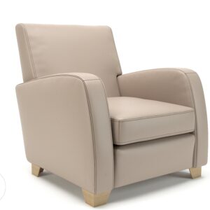 Ava 81cm Wide Armchair in Cristina Marrone Ultima Faux Leather - Image 126