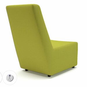 Meridian 65cm Wide Chair in Warwick Dolly Fabric with Socket - Image 3