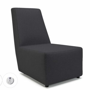 Meridian 65cm Wide Chair in Warwick Dolly Fabric with Socket - Image 4