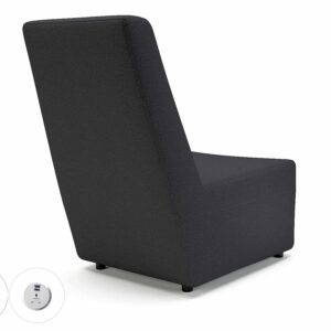 Meridian 65cm Wide Chair in Warwick Dolly Fabric with Socket - Image 6