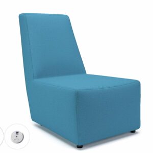 Meridian 65cm Wide Chair in Warwick Dolly Fabric with Socket - Image 7