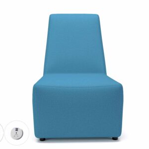 Meridian 65cm Wide Chair in Warwick Dolly Fabric with Socket - Image 8