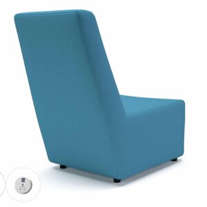 Meridian 65cm Wide Chair in Warwick Dolly Fabric with Socket - Image 9