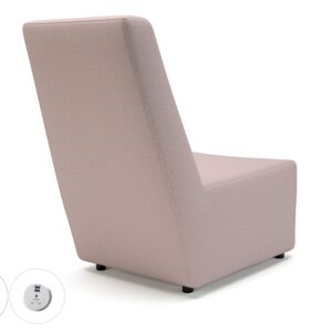 Meridian 65cm Wide Chair in Warwick Dolly Fabric with Socket - Image 12