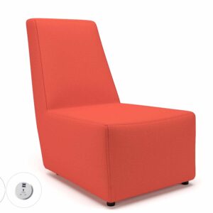 Meridian 65cm Wide Chair in Warwick Dolly Fabric with Socket - Image 13