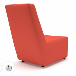 Meridian 65cm Wide Chair in Warwick Dolly Fabric with Socket - Image 15