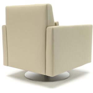 Eden 90cm Wide Swivel Armchair in Cristina Marrone Ultima Faux Leather - Image 4