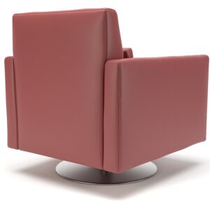 Eden 90cm Wide Swivel Armchair in Cristina Marrone Ultima Faux Leather - Image 6