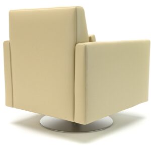 Eden 90cm Wide Swivel Armchair in Cristina Marrone Ultima Faux Leather - Image 8