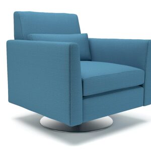 Eden 90cm Wide Swivel Armchair in Warwick Dolly Fabric - Image 5