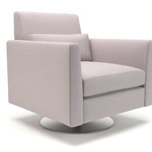 Eden 90cm Wide Swivel Armchair in Warwick Dolly Fabric - Image 7
