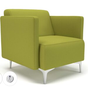 Sonoma Slim Arm 75cm Wide Armchair in Warwick Dolly Fabric with Socket - Image 10