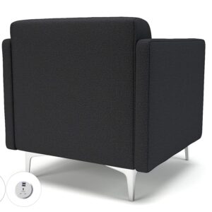 Sonoma Slim Arm 75cm Wide Armchair in Warwick Dolly Fabric with Socket - Image 21