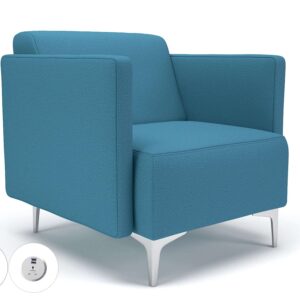 Sonoma Slim Arm 75cm Wide Armchair in Warwick Dolly Fabric with Socket - Image 28