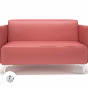 Sonoma Slim Arm 125cm Wide Sofa in Cristina Marrone Ultima Faux Leather with Socket - Image 26