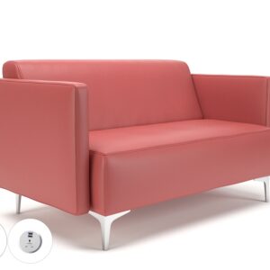 Sonoma Slim Arm 125cm Wide Sofa in Cristina Marrone Ultima Faux Leather with Socket - Image 28