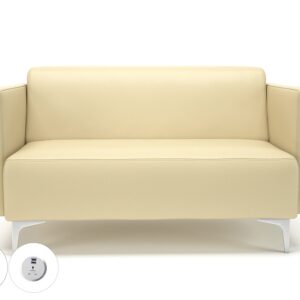 Sonoma Slim Arm 125cm Wide Sofa in Cristina Marrone Ultima Faux Leather with Socket - Image 38