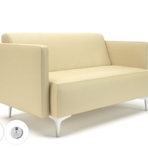 Sonoma Slim Arm 125cm Wide Sofa in Cristina Marrone Ultima Faux Leather with Socket - Image 43
