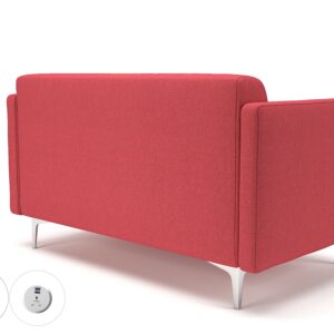 Sonoma Slim Arm 125cm Wide Sofa in Camira Era Fabric with Socket - Image 9