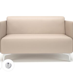 Sonoma Slim Arm 125cm Wide Sofa in Cristina Marrone Ultima Faux Leather with Socket - Image 56