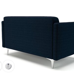 Sonoma Slim Arm 125cm Wide Sofa in Camira Era Fabric with Socket - Image 36