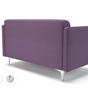 Sonoma Slim Arm 125cm Wide Sofa in Camira Era Fabric with Socket - Image 90