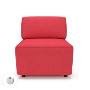 Harper 65cm Wide Modular Unit in Camira Era Fabric with Socket - Image 2