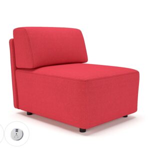 Harper 65cm Wide Modular Unit in Camira Era Fabric with Socket - Image 7
