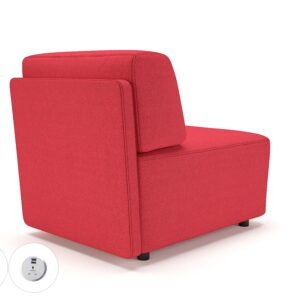 Harper 65cm Wide Modular Unit in Camira Era Fabric with Socket - Image 9