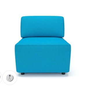 Harper 65cm Wide Modular Unit in Camira Era Fabric with Socket - Image 14