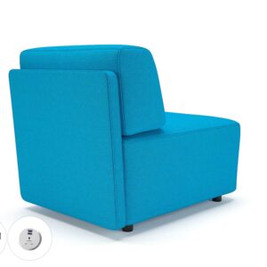 Harper 65cm Wide Modular Unit in Camira Era Fabric with Socket - Image 15