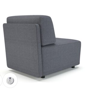 Harper 65cm Wide Modular Unit in Camira Era Fabric with Socket - Image 52