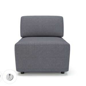 Harper 65cm Wide Modular Unit in Camira Era Fabric with Socket - Image 54