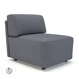 Harper 65cm Wide Modular Unit in Camira Era Fabric with Socket - Image 56